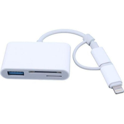 Earldom ET-OT106CL Lexues Kartelash 4-në-1 USB-C dhe Lightning me SD, TF dhe OTG