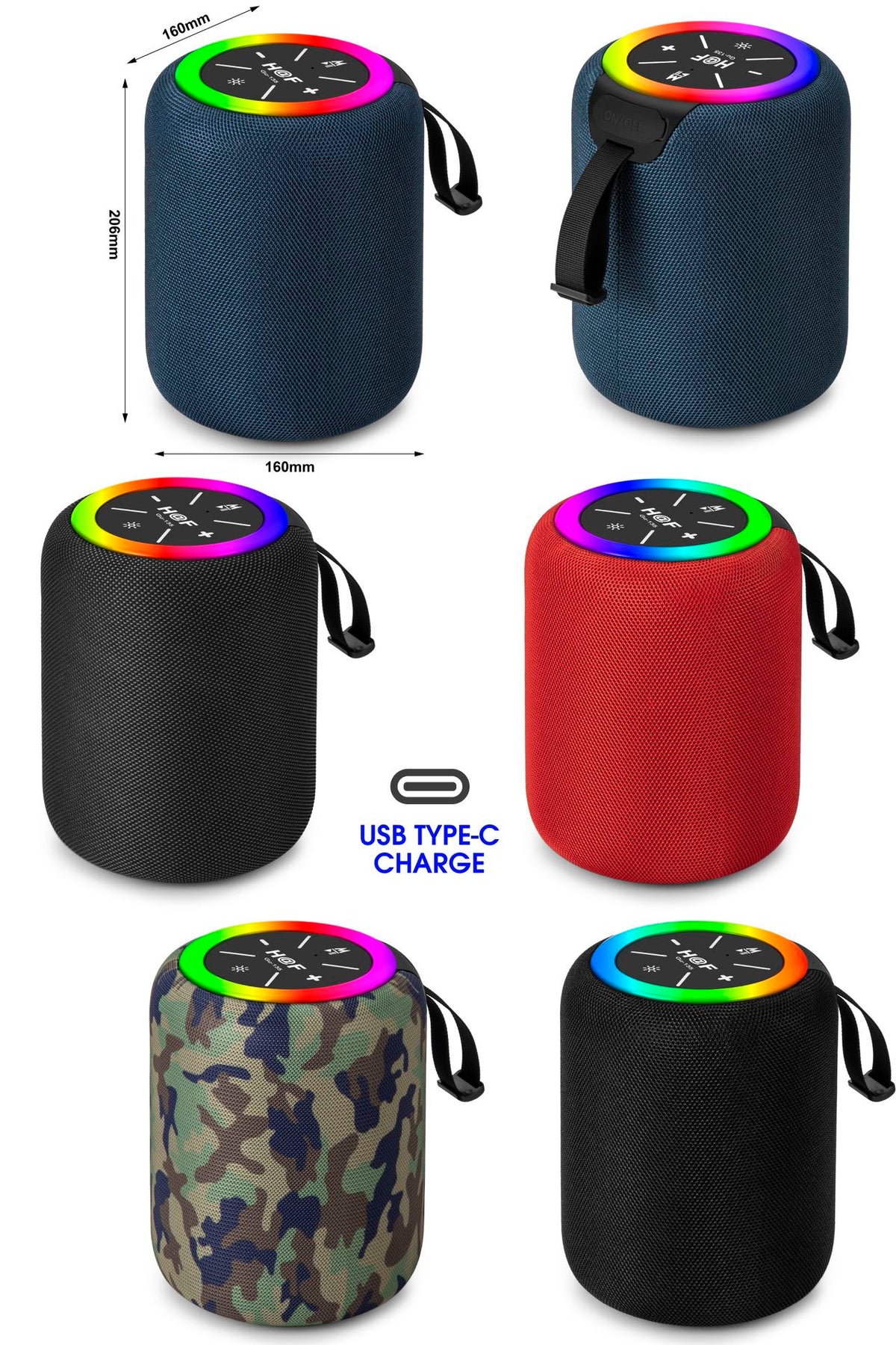 H@F GU-135 Altoparlant Portativ Bluetooth me bass të fuqishëm – Zmadhues Zëri Bluetooth, pamja 3