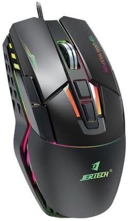 Jertech JR870 Shadow Maus Gaming RGB me Kabllo, 4800 DPI, 7 Butona