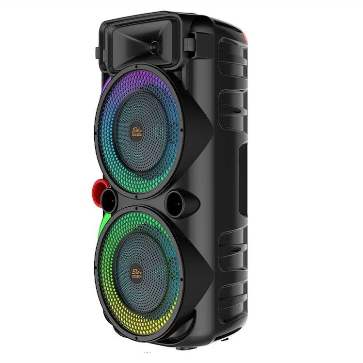 Sing-e ZQS8275 Colorful Bass Speaker me Bluetooth, 2x8” Woofer, RGB Lights, Mikrofon – Zmadhues Zëri Bluetooth, pamja 2