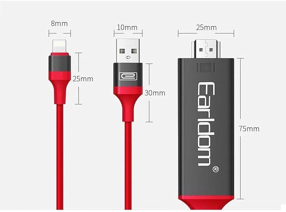 Earldom W5 HDMI-Lightning (2 m) – Adapter, pamja 2