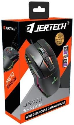 Jertech JR870 Shadow Maus Gaming RGB me Kabllo, 4800 DPI, 7 Butona