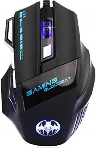 MFTEK Bloodbat GM02 Maus Gaming me 7 Butona, 5500 DPI dhe 7 Ngjyra LED