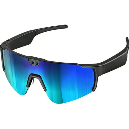 Aligator Smart Glasses Sport Black-Blue me Kamerë 8MP Sony, Full HD 30fps, Bluetooth 5.4, IP65 dhe UV400