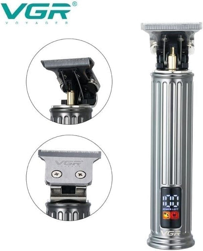 VGR V-078 Makinë e vogël për flokë dhe mjekër me teh T inox, motor 6000 RPM dhe 120 minuta punë