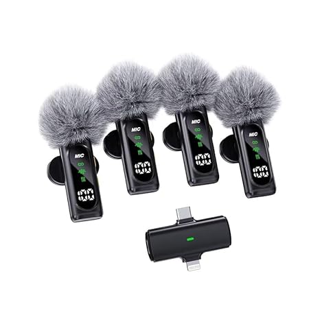 BKN T90 4 in 1 Wireless Lavalier Microphone me Charging Case