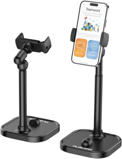 Plokama DT-80 Mbajtëse Tavoline për Telefon dhe Tablet, Rrotullim 360°, Lartësi 22–33 cm