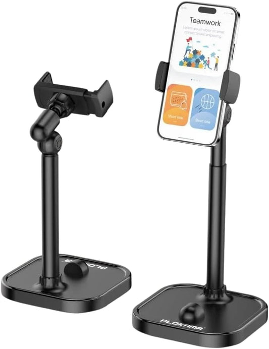 Plokama DT-80 Mbajtëse Tavoline për Telefon dhe Tablet, Rrotullim 360°, Lartësi 22–33 cm