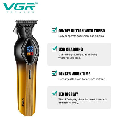 VGR V-989 Makinë e vogël me teh qeramike, ekran LED dhe 180 minuta punë