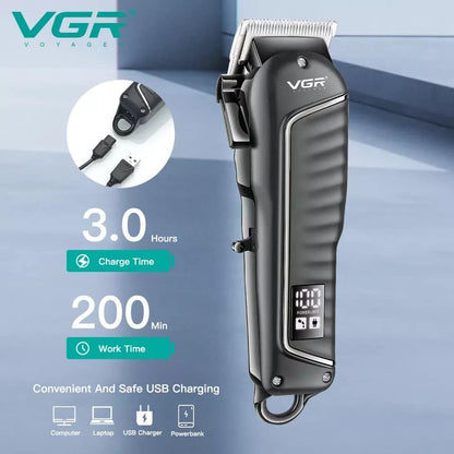 VGR V-683 Makinë e Madhe me Ekran LED, 200 Minuta Punë dhe 4 Krehëra