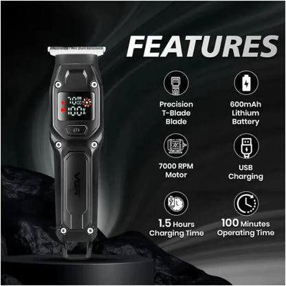 VGR V-964 Makinë e vogël profesionale me teh T inox, motor 7000 RPM, bateri 600 mAh dhe 100 minuta punë