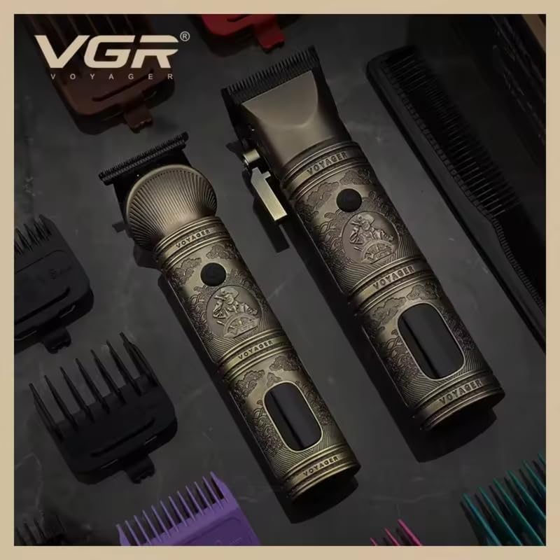 Vgr V-670 Set Makine e Madhe dhe Makine e Vogel me 12 Krehëra dhe Ekran LED – Makinë Qethjeje, pamja 6