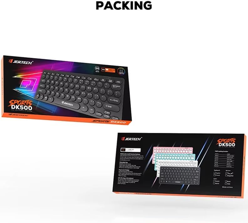 Jertech DK500 Tastierë Mini Multimedia me 78 Taste dhe USB