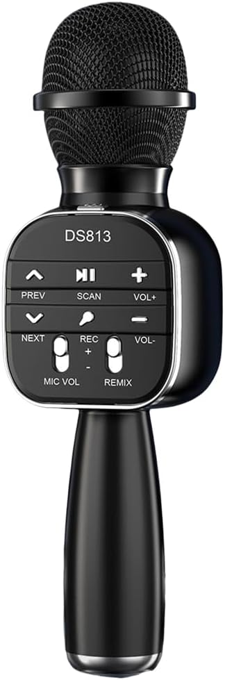 DS-813 Mikrofon Wireless Bluetooth Karaoke me Altoparlant Hi-Fi të Integruar, Bateri të Rikarikueshme