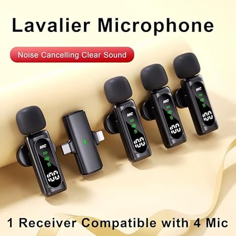 BKN T90 4 in 1 Wireless Lavalier Microphone me Charging Case