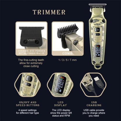 VGR V-643 Set me Makinë të Madhe dhe Makinë të Vogël, 5500–7000 RPM, 12 Krehëra