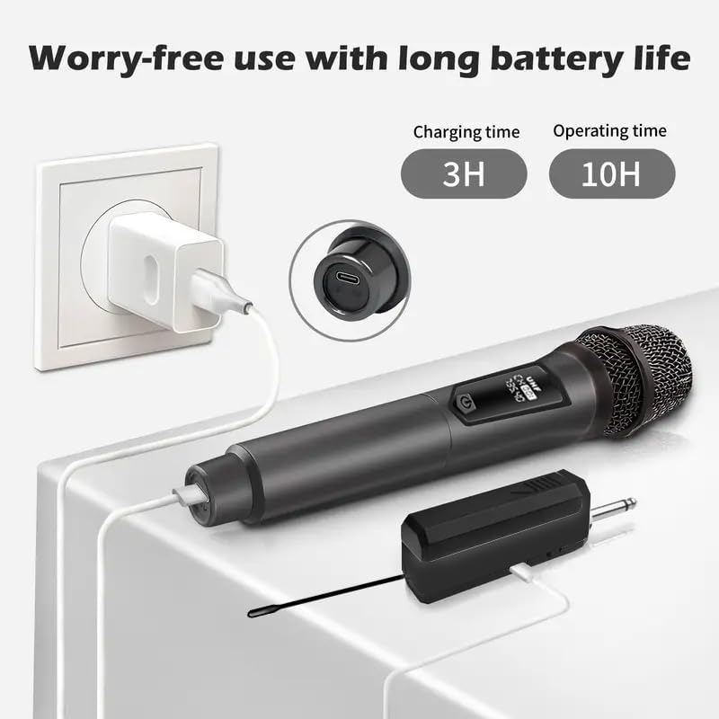 DM-108 Mikrofon Wireless Karaoke me Bluetooth, Efekte Zëri dhe Bateri të Integruar