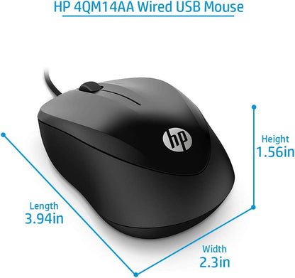 HP Wired USB Mouse 1200 DPI, Maus me Kabllo USB, 1000 Hz, Dizajn Ergonomik, E zezë – Maus Gaming, pamja 4