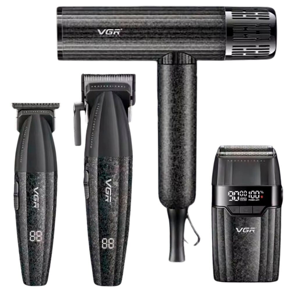 VGR V-640 S4 Professional Set me Makine të Madhe, Makine të Vogel, Valak dhe Tharëse Flokësh, pamja 2
