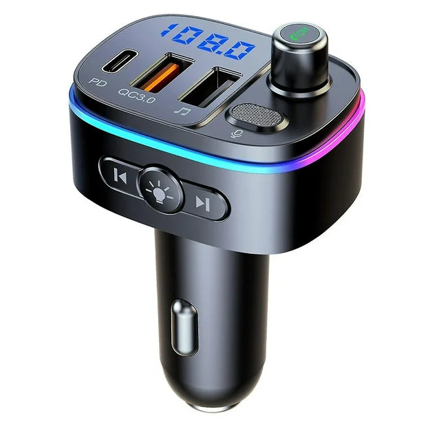 Transmetues FM Wireless T65 me Bluetooth – Adapter për Makinë