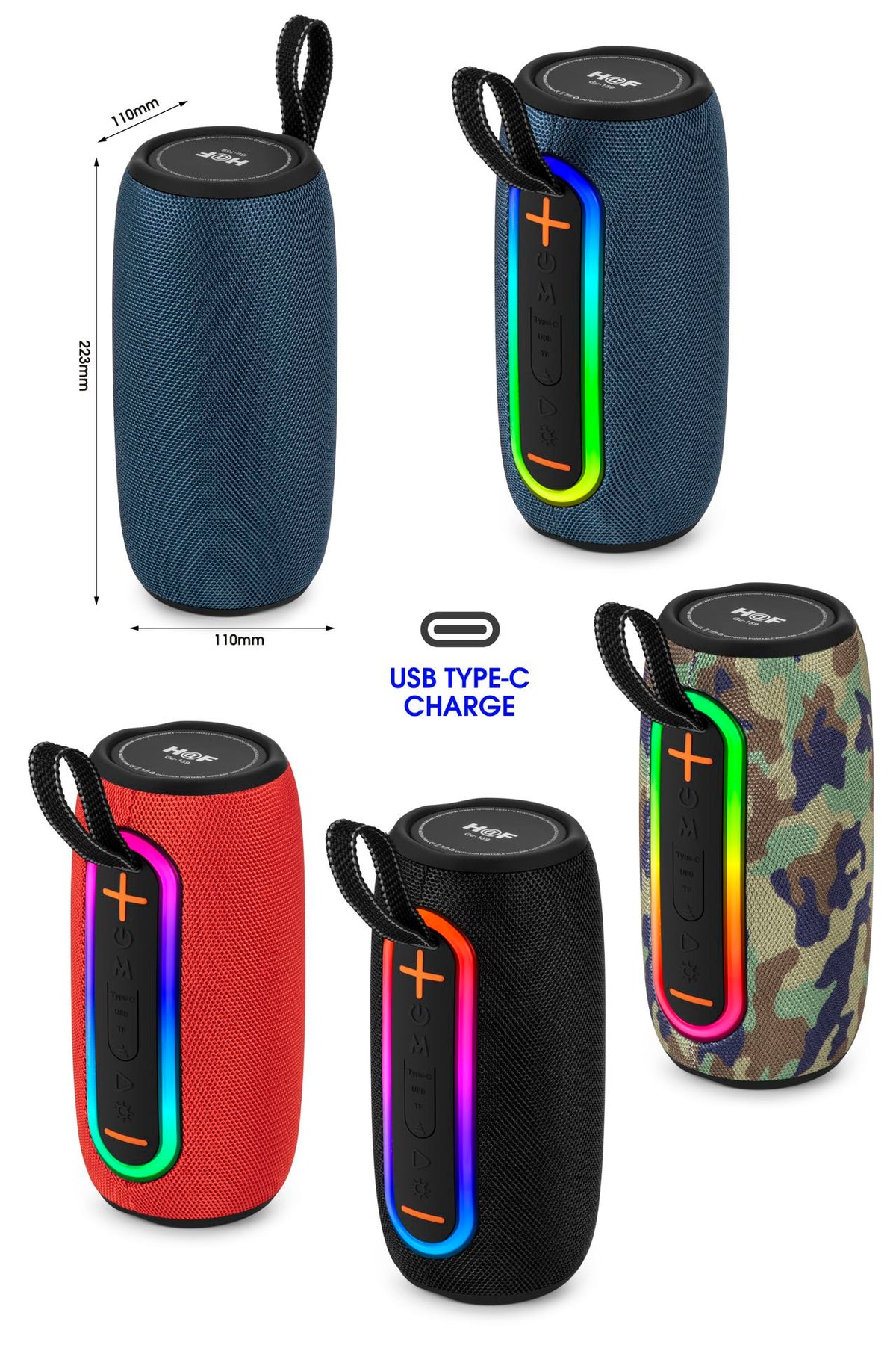 H@F GU-159 Altoparlant Portativ me Bluetooth dhe Karikim Solar – Zmadhues Zëri Bluetooth, pamja 2