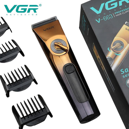 VGR V-663 Makinë e madhe me ekran LED, teh qeramike dhe titani, IPX6