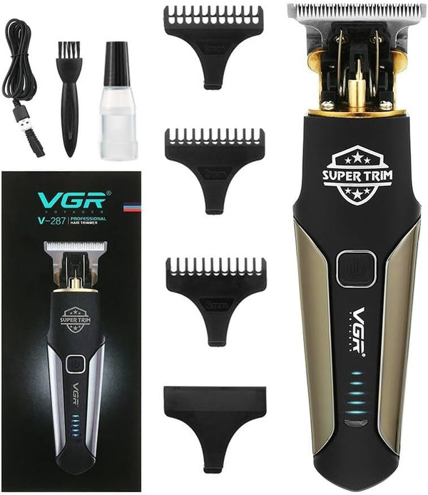 VGR V-927 Makinë e vogël për flokë dhe mjekër me teh T inox, bateri 500 mAh dhe 60 minuta punë