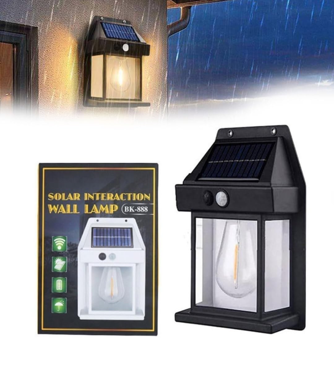 Llampa solare 3COPA SET BK-888 – Shirit LED, pamja 2