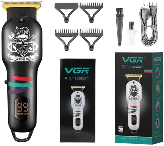 VGR V-971 Makinë e vogël për flokë dhe mjekër me teh inox, bateri 600 mAh dhe 120 minuta punë