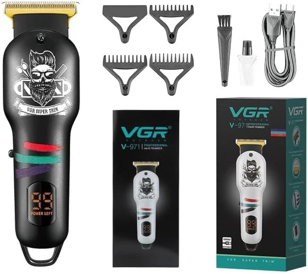 VGR V-971 Makinë e vogël për flokë dhe mjekër me teh inox, bateri 600 mAh dhe 120 minuta punë