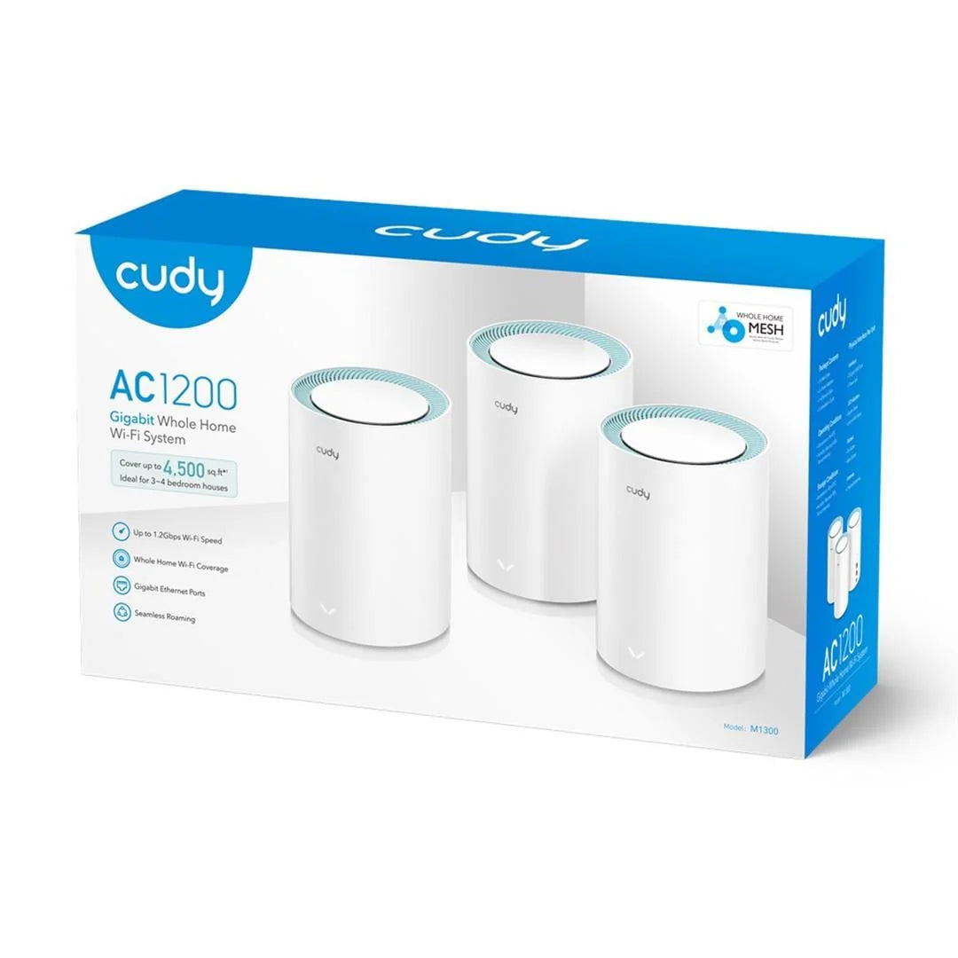 Cudy M1300(3-pack) AC1200 Gigabit Dual-Band Whole Home Mesh Wi-Fi 5 System – Router WiFi, pamja 2