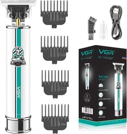 VGR V-079 Makinë e vogël për flokë dhe mjekër me teh inox, bateri 1400 mAh dhe 300 minuta punë