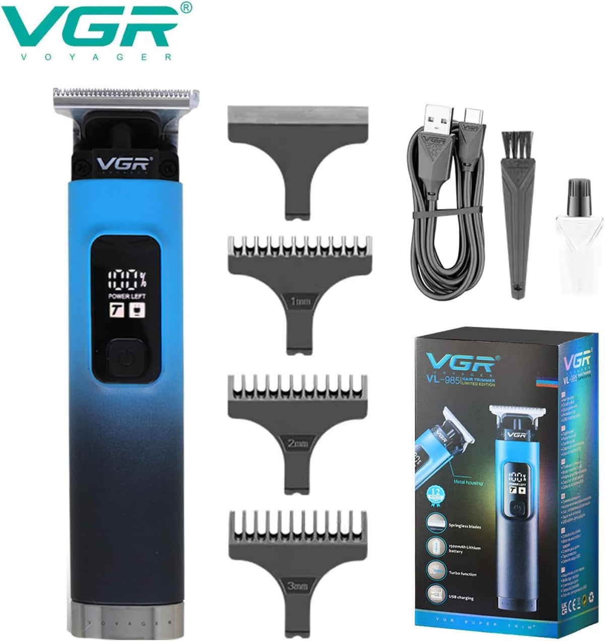 Vgr V-985 Makinë e Vogël Profesionale me 7500 RPM dhe Autonomi 200 Minuta – Makinë Qethjeje, pamja 5
