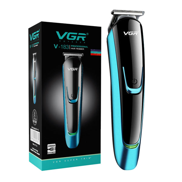 VGR V-183 Makinë e vogël (trimmer) për flokë dhe mjekër me teh inox, bateri 500 mAh dhe 120 minuta punë