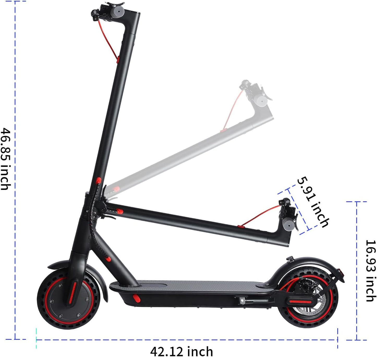 Trorinet Elektrike DAR1 për të Rritur me Motor 350W, Autonomi 20-30 km, Goma 8.5 Inç, 3 Modalitete Shpejtësie, APP dhe Sistem të Dyfishtë Frenimi