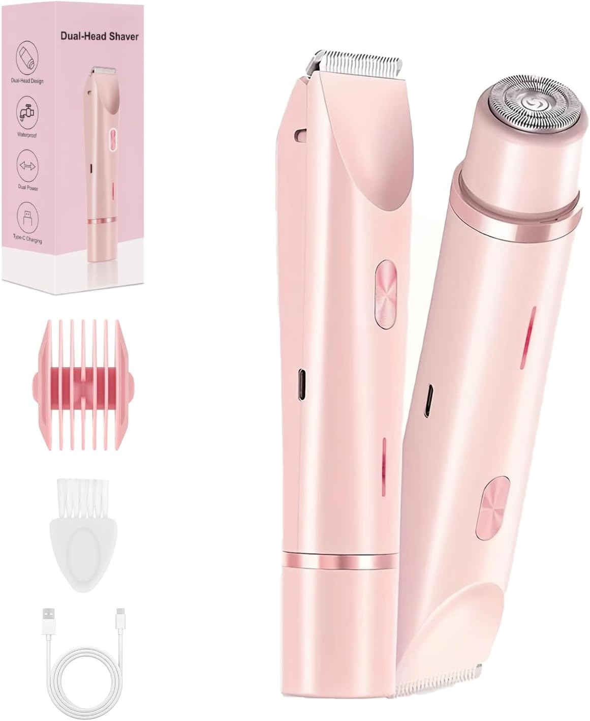 Bunblic 2-in-1 Women Electric Shaver – Valak për Femra, IPX7