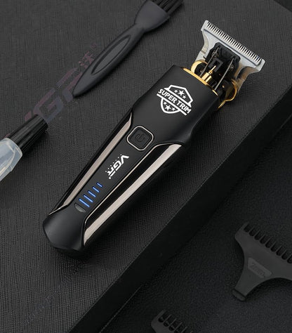 VGR V-927 Makinë e vogël për flokë dhe mjekër me teh T inox, bateri 500 mAh dhe 60 minuta punë