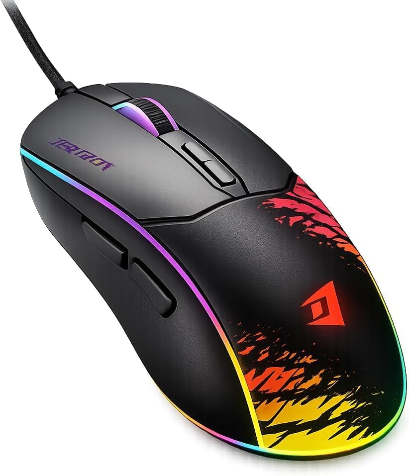 Jertech Shooter XP14 Maus Gaming me Kabllo, 3600 DPI, 7 Butona dhe RGB