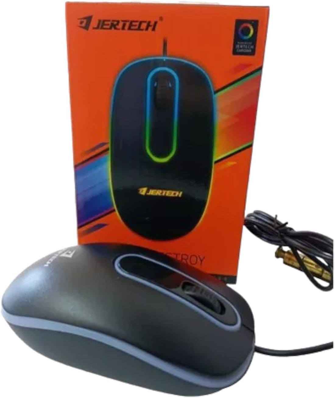 Jertech M500 Destroy Maus Gaming me Kabllo, 4800 DPI dhe RGB