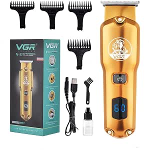 VGR V-927 Makinë e vogël për flokë dhe mjekër me teh T inox, bateri 500 mAh dhe 60 minuta punë