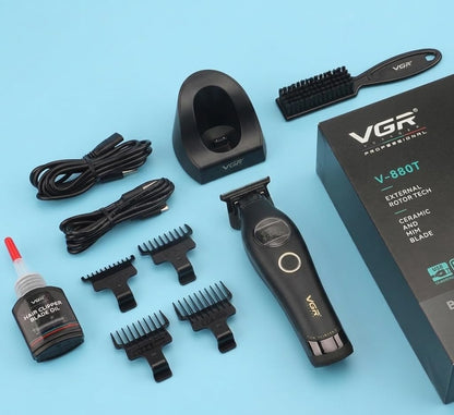 VGR V-880T Makinë e vogël profesionale me teh qeramik dhe MIM, motor BLDC 7200 RPM, bateri 2500 mAh dhe 200 minuta punë