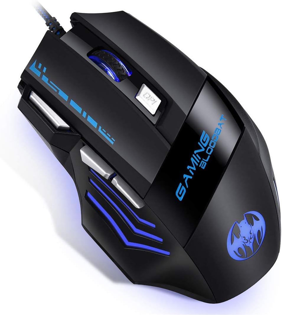 MFTEK Bloodbat GM02 Maus Gaming me 7 Butona, 5500 DPI dhe 7 Ngjyra LED
