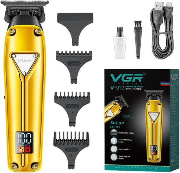 VGR V-912 Makinë e vogël (trimmer) për flokë dhe mjekër me bateri 2000 mAh, 200 minuta punë dhe tehe Powder Metallurgic