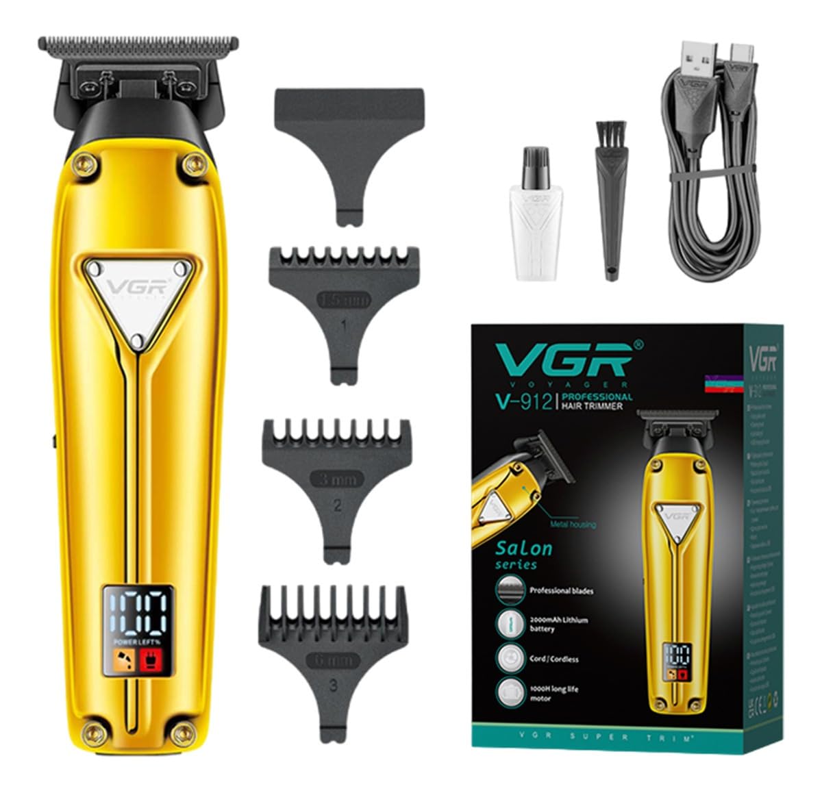 Makina Profesionale Flokësh VGR V912 – Makinë Qethjeje