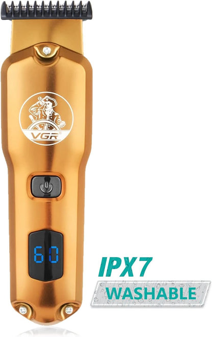 VGR V-927 Makinë e vogël për flokë dhe mjekër me teh T inox, bateri 500 mAh dhe 60 minuta punë