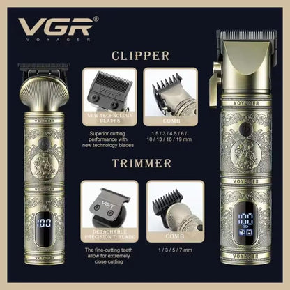 VGR V-670 Set Makine e Madhe dhe Makine e Vogel me 12 Krehëra dhe Ekran LED