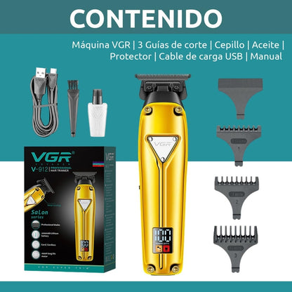 VGR V-912 Makinë e vogël (trimmer) për flokë dhe mjekër me bateri 2000 mAh, 200 minuta punë dhe tehe Powder Metallurgic