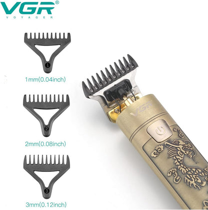 VGR V-076 Makinë e vogël për flokë dhe mjekër me teh T inox, bateri 800 mAh dhe 150 minuta punë