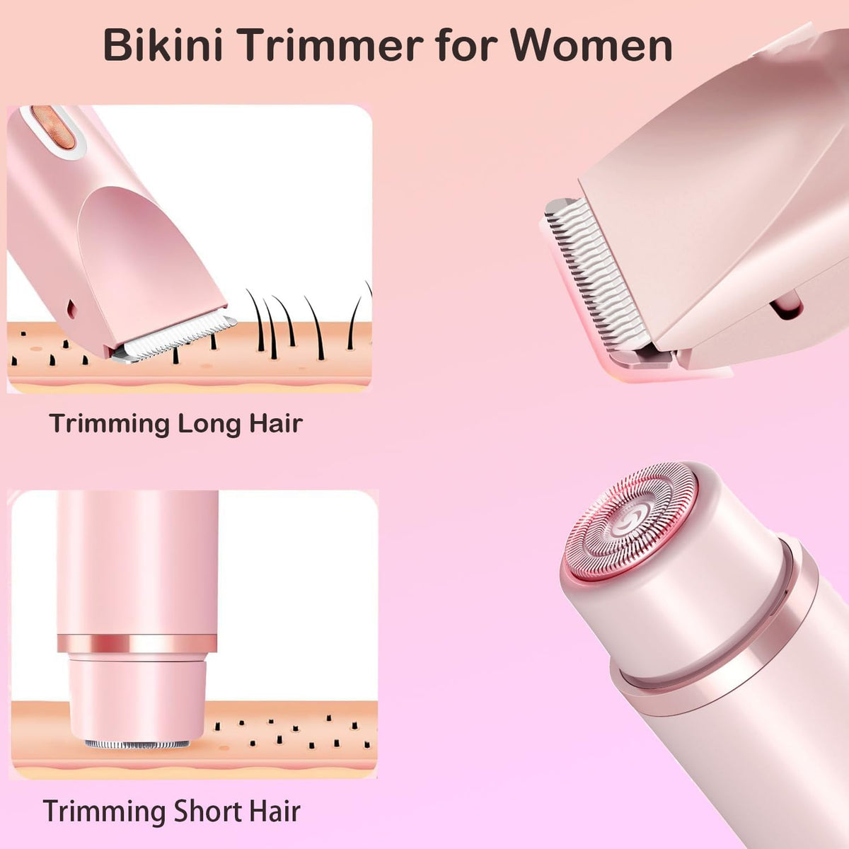 Bunblic 2-in-1 Women Electric Shaver – Valak për Femra, IPX7