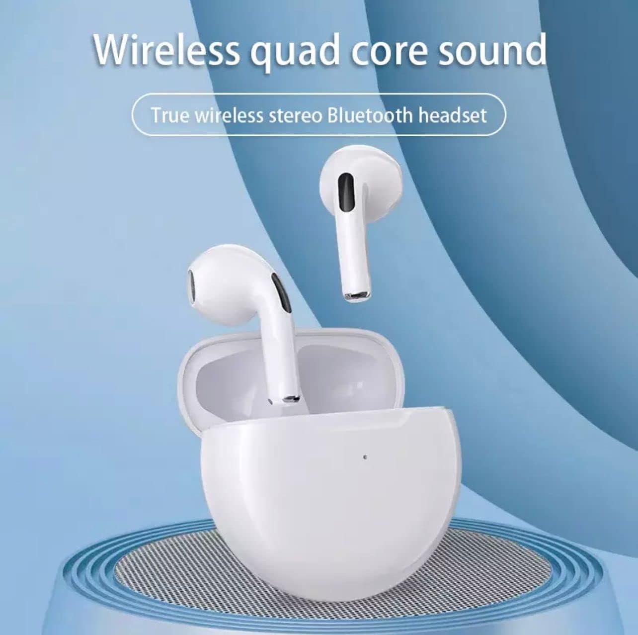 Pro 6 True Wireless Earbuds Bluetooth Kufje Wireless me Mikrofon dhe Kuti Karikimi